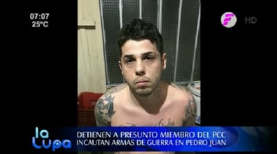 Capturan a “miembro” del PCC y hallan arsenal en Pedro Juan