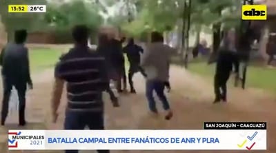 Colorados y liberales se trenzan a golpes en San Joaquín