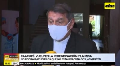 “Pase verde”: Exigirán vacunación para peregrinar a Caacupé
