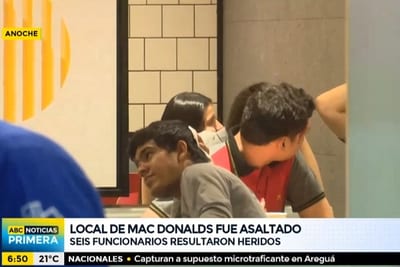 Asaltan local de McDonald’s sobre Eusebio Ayala