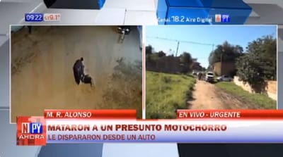 Asalto, persecución, balacera y muerte en Mariano Roque Alonso