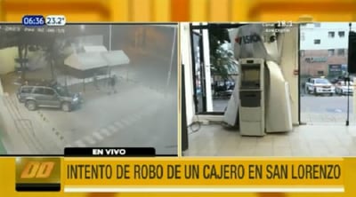 Reportan un fallido robo de cajero en San Lorenzo