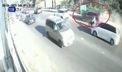 Luque: Conductor choca a varios e intenta huir y es retenido por vecinos