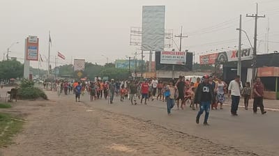Nativos bloquean rutas en Coronel Oviedo exigiendo atención a sus demandas