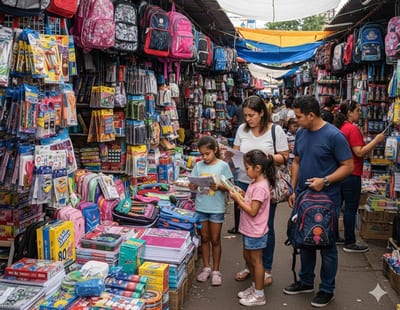 Comienza la venta de útiles escolares en el Mercado 4