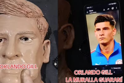 Artista homenajea a Orlando Gill con una escultura