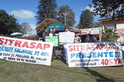 Trabajadores de salud exigen reajuste salarial y estabilidad frente al Ministerio