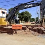 Inauguran desagüe en Molas López, pero la obra no está terminada