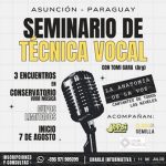 Tomi Gara lidera seminario de técnica vocal en Asunción: “La Anatomía de la Voz”