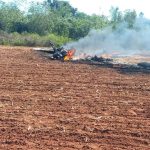 Avioneta se estrella e incendia en Tava’i, Caazapá, sin dejar víctimas