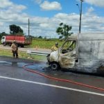 Incendio de móvil penitenciario en Caacupé no dejó víctimas